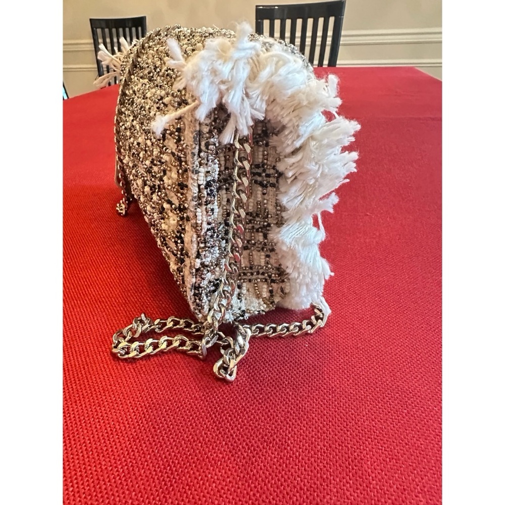 Zara Tweed Fringe Shoulder Bag, NWT - Picture 6 of 12